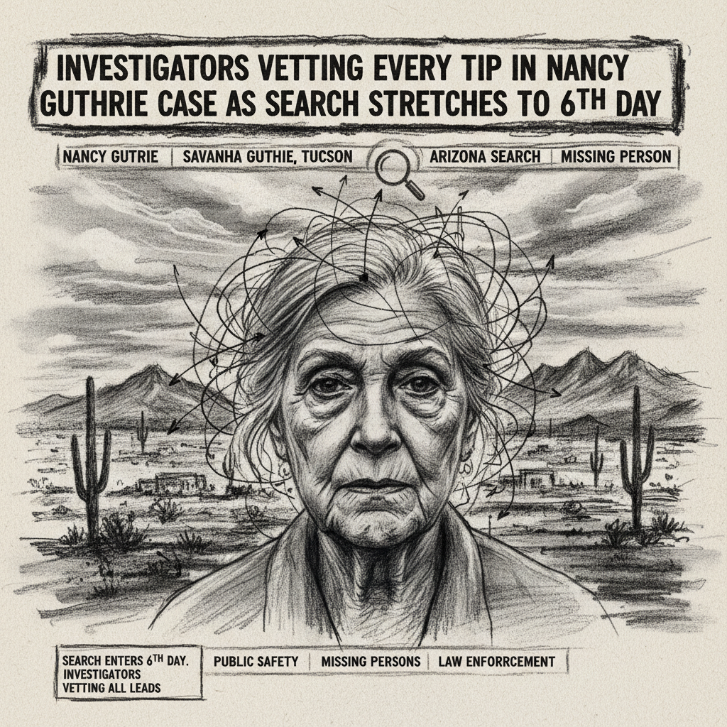 Investigators vetting every tip in Nancy Guthrie case as search stretches to 6th day