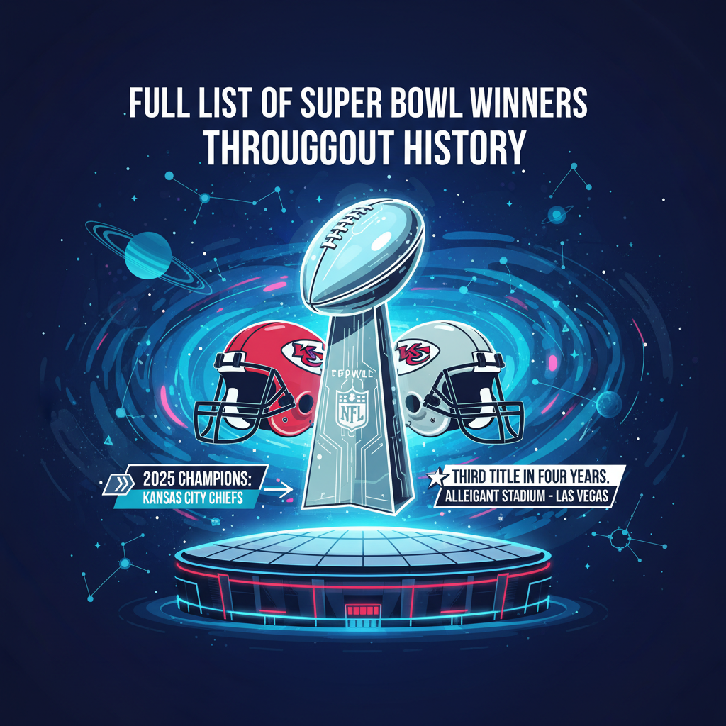 Full list of Super Bowl winners throughout history