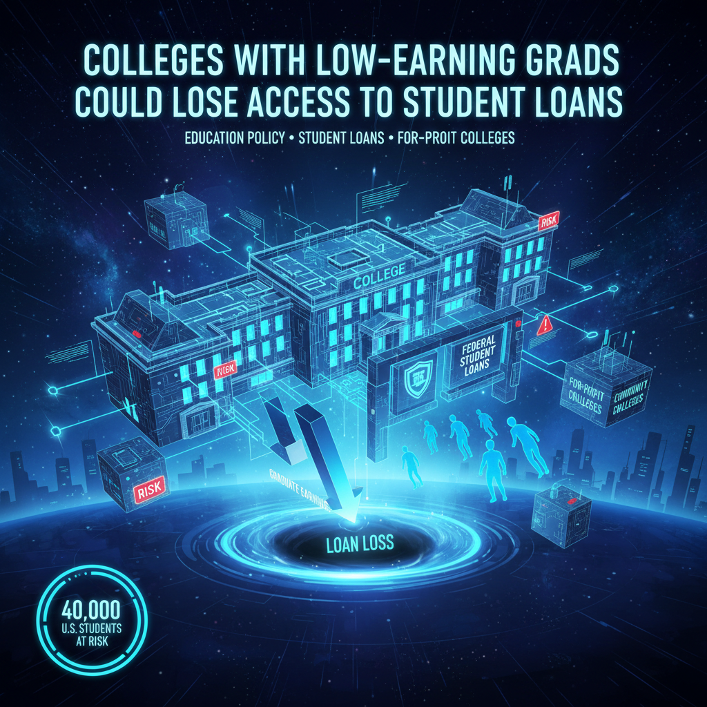 Colleges with low-earning grads could lose access to student loans