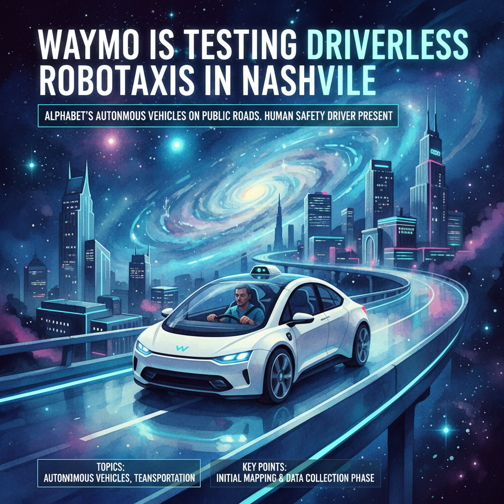 Waymo is testing driverless robotaxis in Nashville