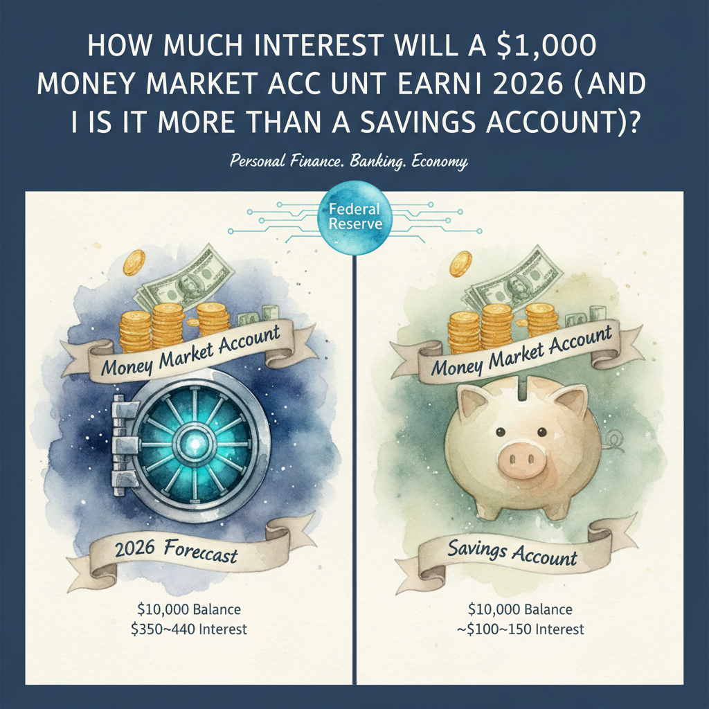 How much interest will a $10,000 money market account earn in 2026 (and is it more than a savings account)?