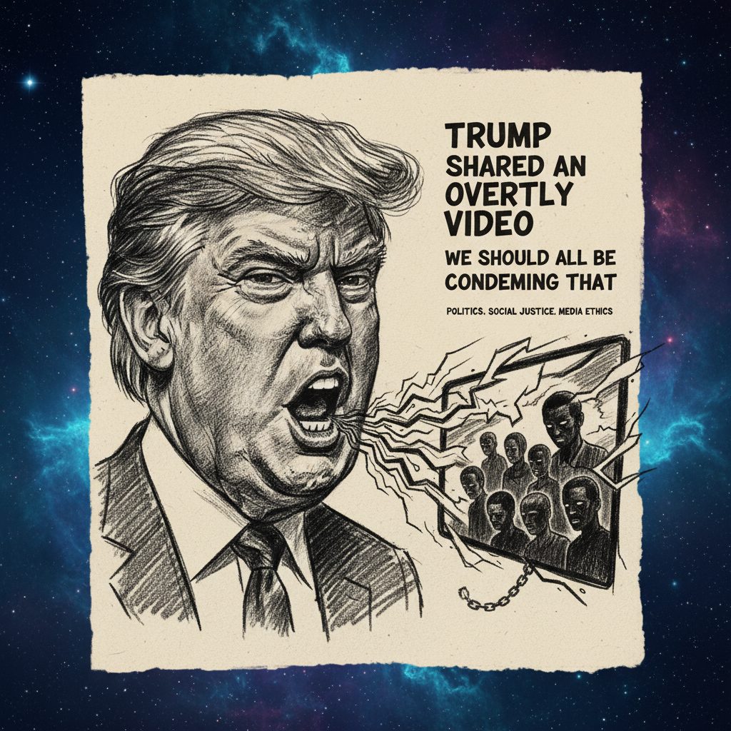 Trump shared an overtly racist video. We should all be condemning that