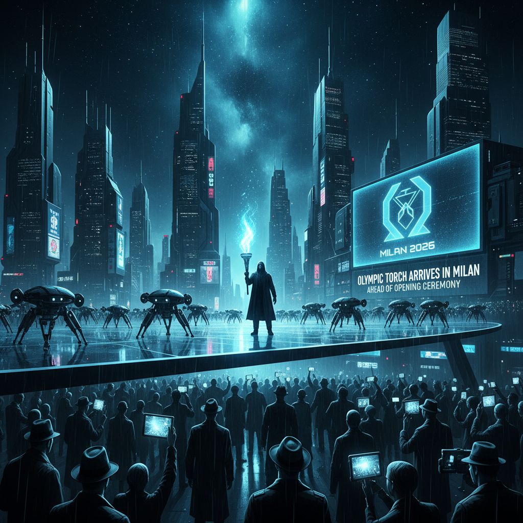 Olympic torch arrives in Milan ahead of opening ceremony