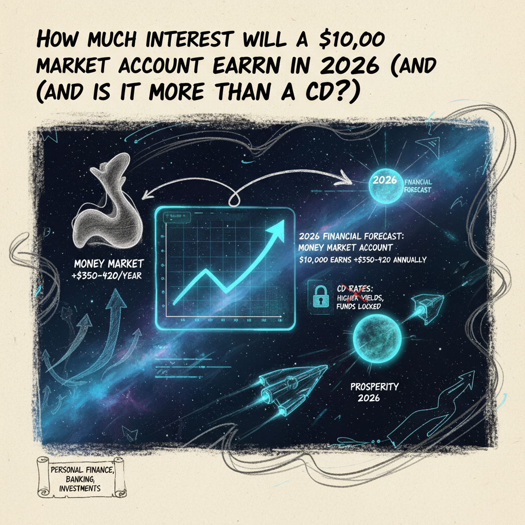 How much interest will a $10,000 money market account earn in 2026 (and is it more than a CD)?